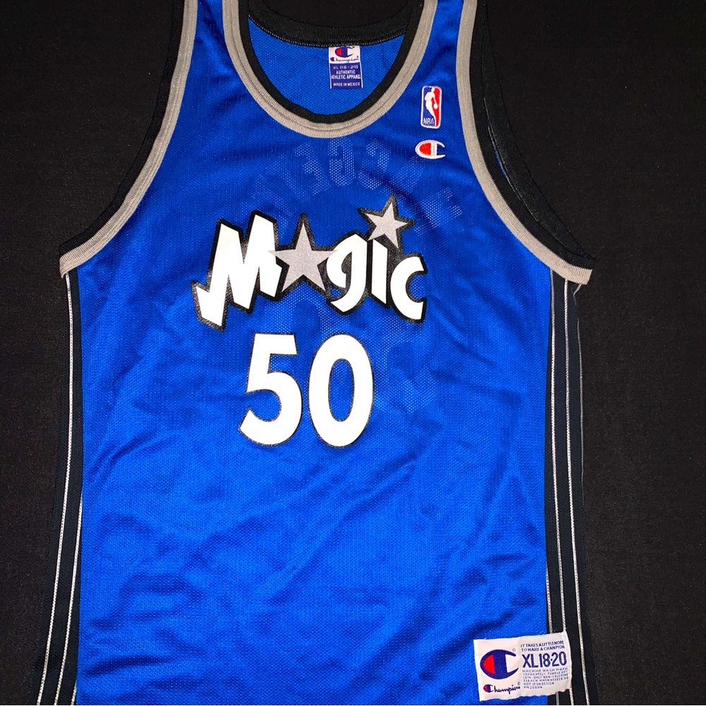 Vintage Champion NBA Corey Maggette Orlando Magic #50 Blue Rookie Jersey 18-20